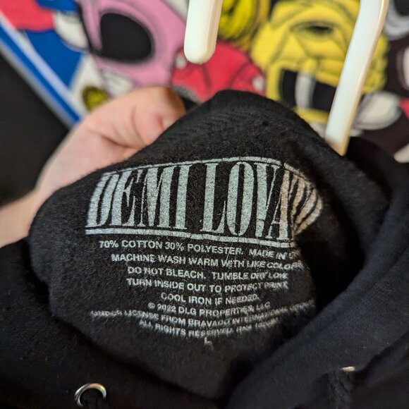 Demi Lovato Black Pullover Hoodie.  In good condition, size large. - Picture 3 of 4